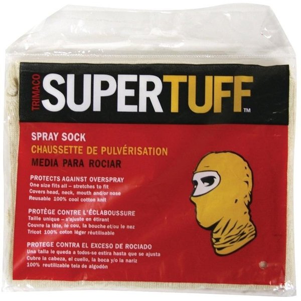 Trimaco SUPERTUFF Spray Paint Socks with Hood, Elastic Closure, Cotton, Natural 09301-B